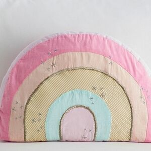 Pottery Barn Kids Retro Rainbow Shaped Pillow